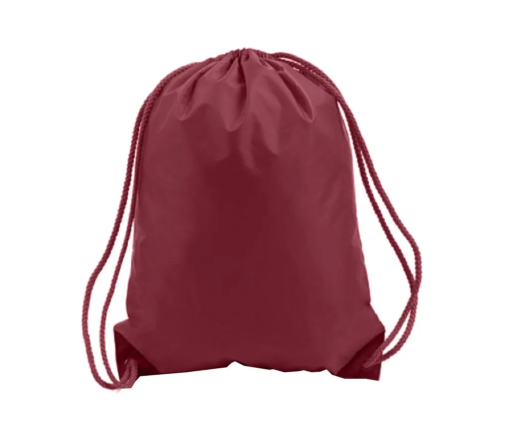 12 ct Drawstring Backpacks Sport Cinch Bags - MEDIUM - By Dozen