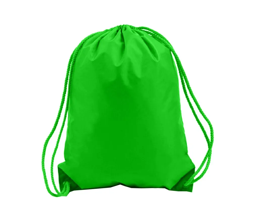 12 ct Drawstring Backpacks Sport Cinch Bags - MEDIUM - By Dozen