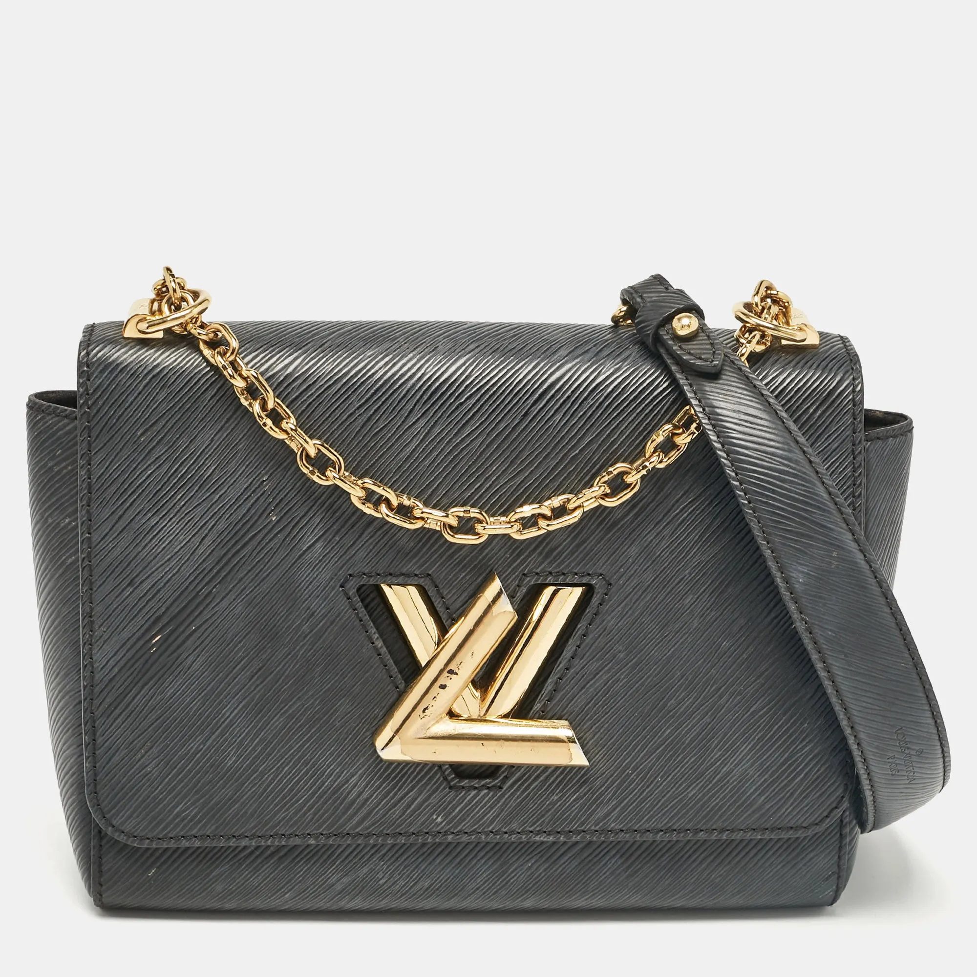 Black Epi Leather Twist MM Bag