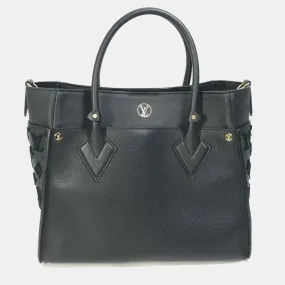 Black Monogram Leather Tuffetage On My Side MM Tote Bag