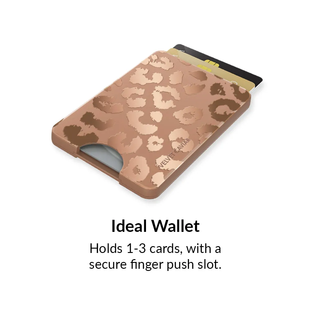 Bronze Chrome Leopard MagSafe Wallet