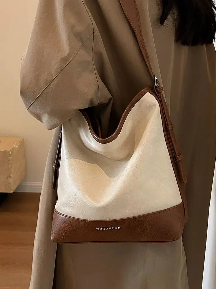 Casual Leather Shoulder Bag