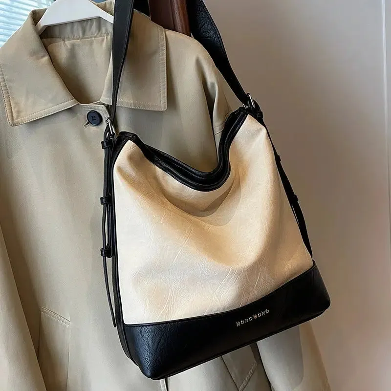 Casual Leather Shoulder Bag