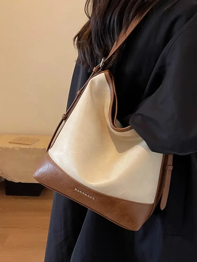 Casual Leather Shoulder Bag