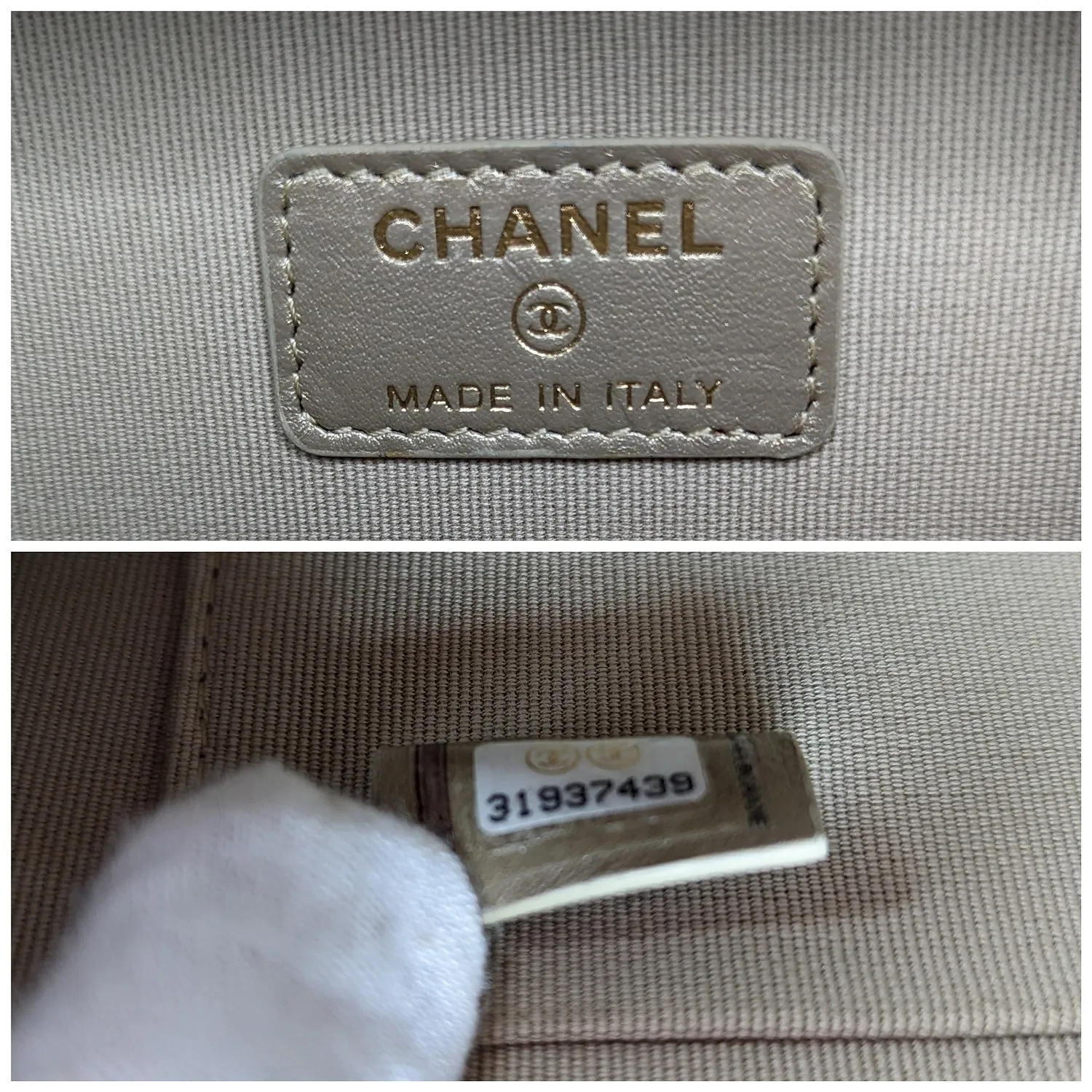 Chanel bags Metallic Lambskin Quilted Top Handle Vanity Case Gold