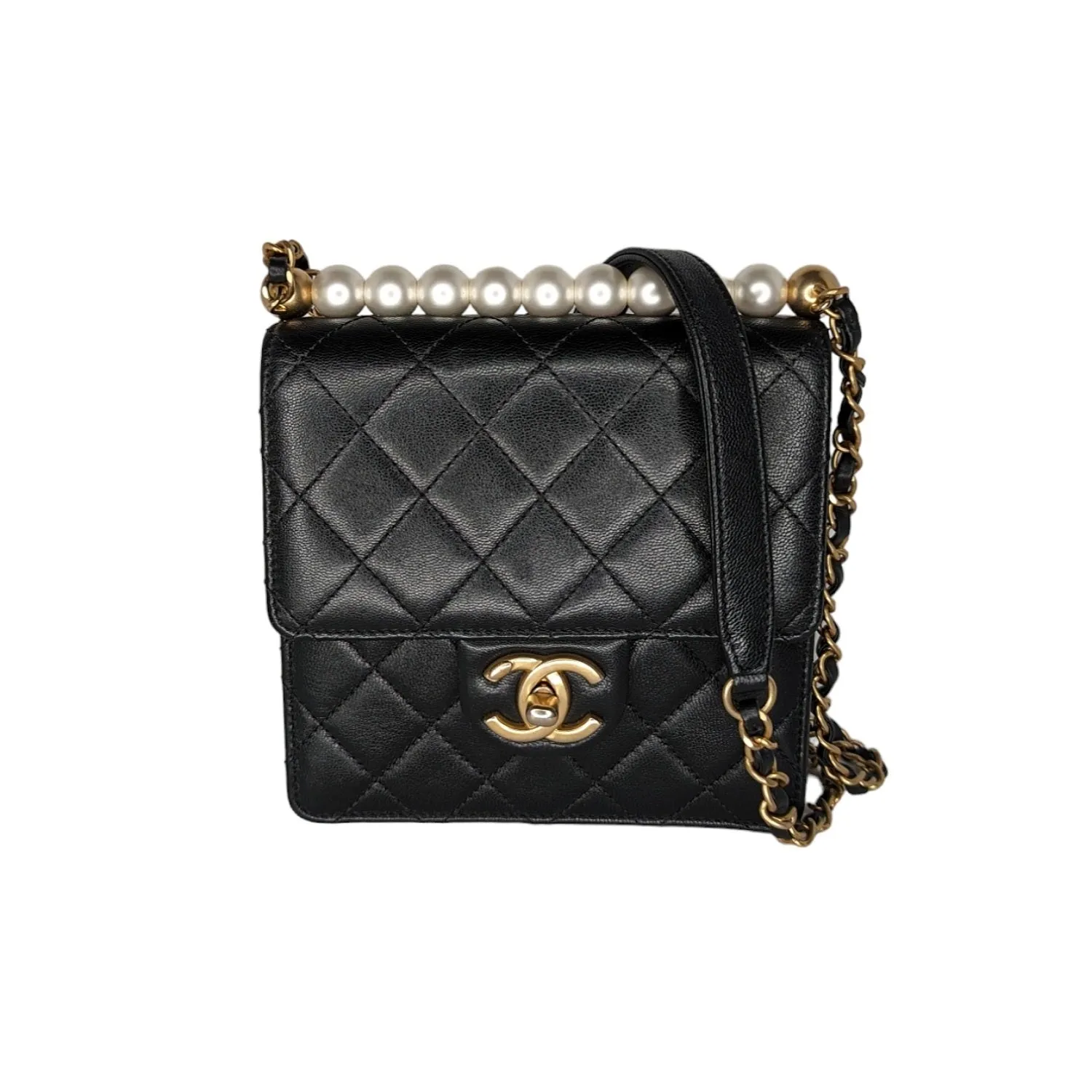 Chanel bags Small Goatskin Quilted Chic Pearls Flap Bag