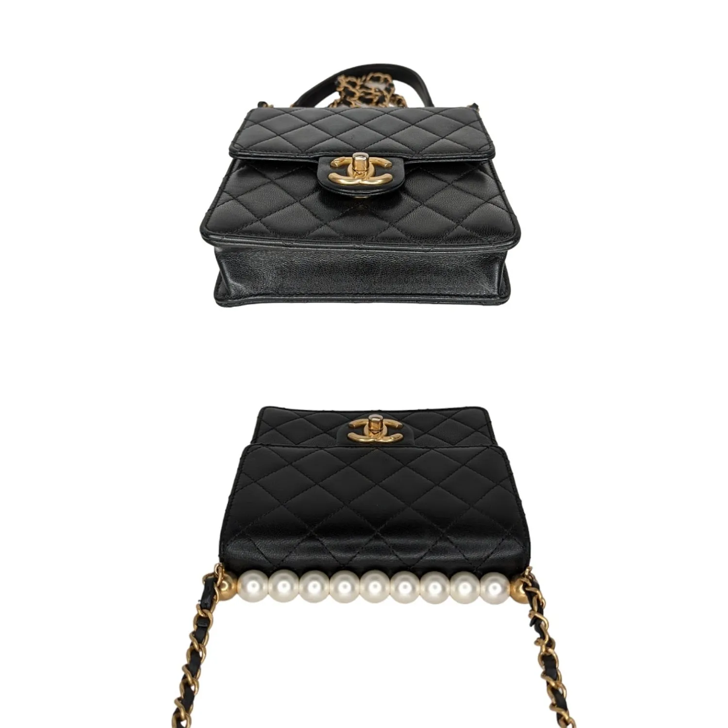 Chanel bags Small Goatskin Quilted Chic Pearls Flap Bag