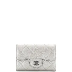 CHANEL Classic Flap Card Case Quilted Caviar