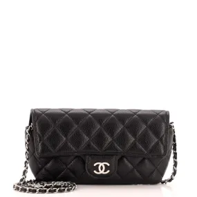 CHANEL Classic Sunglasses Case with Chain Quilted Caviar