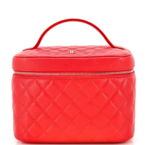 CHANEL Classic Vanity Case Quilted Caviar Medium