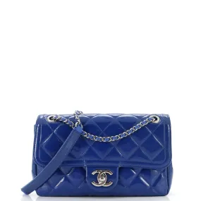 CHANEL Coco Shine Flap Bag Quilted Patent Small