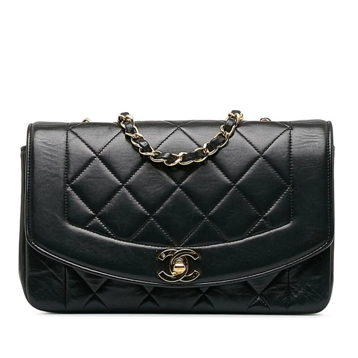 Chanel Diana  Leather Shoulder Bag (Pre-Owned)