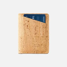 Corkor Vegan Cork Slim Wallet, Light Brown