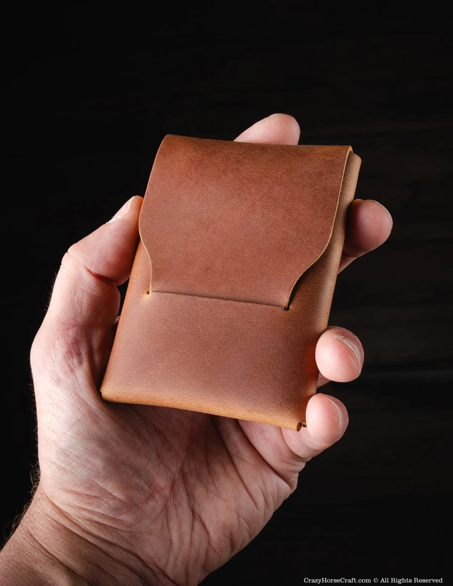 Crazy Horse Leather Slim Card Wallet