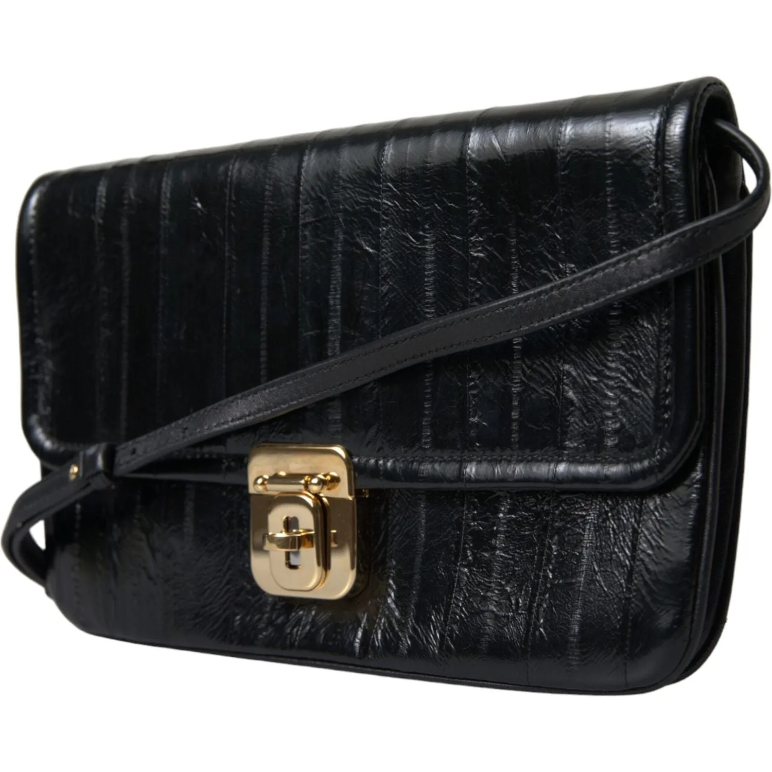 Dolce & Gabbana Elegant Eelskin Leather Shoulder Bag