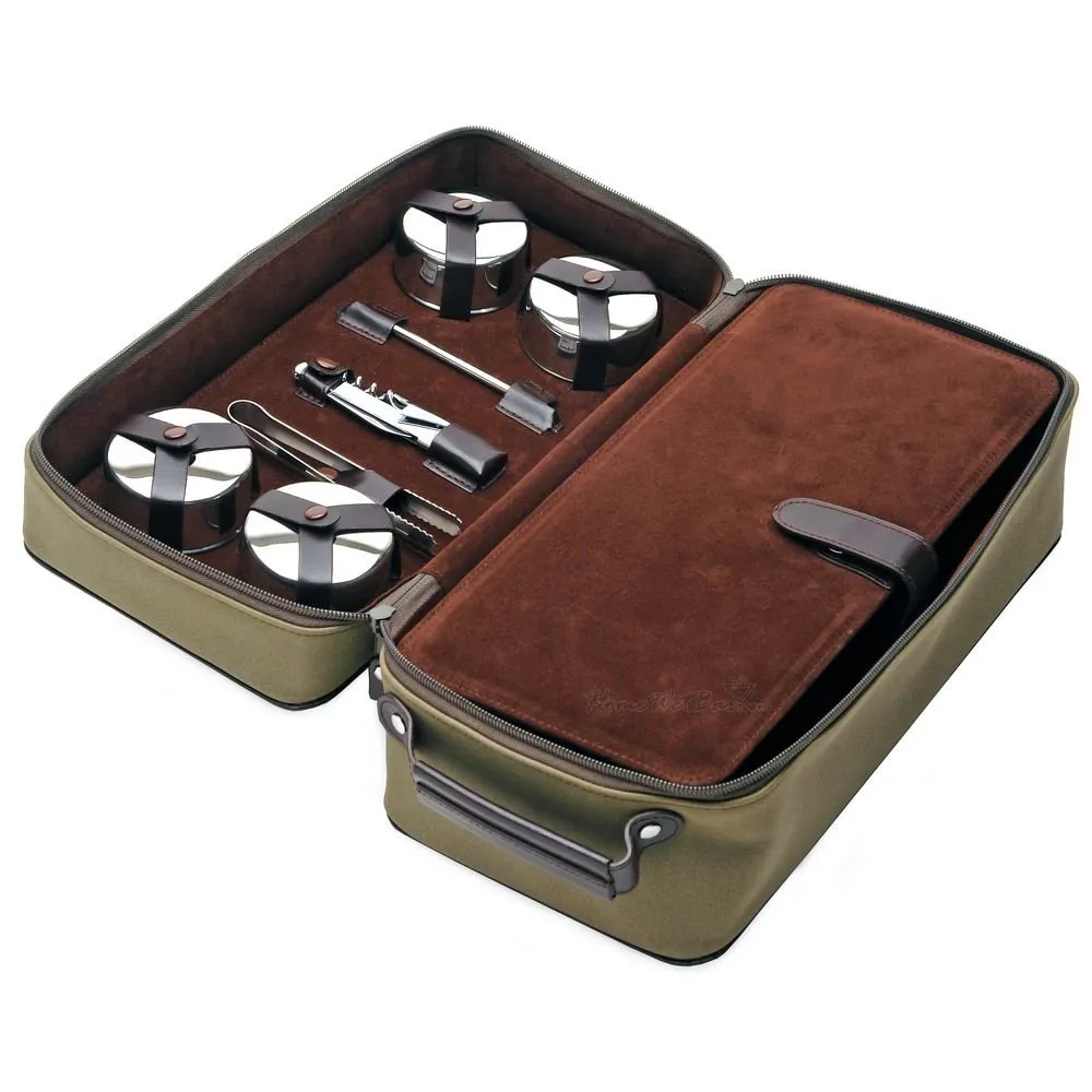 DOPP Kit Leather Travel Bar Set