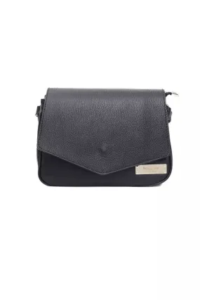 Elegant Black Leather Shoulder Bag