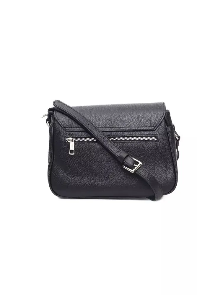 Elegant Black Leather Shoulder Bag