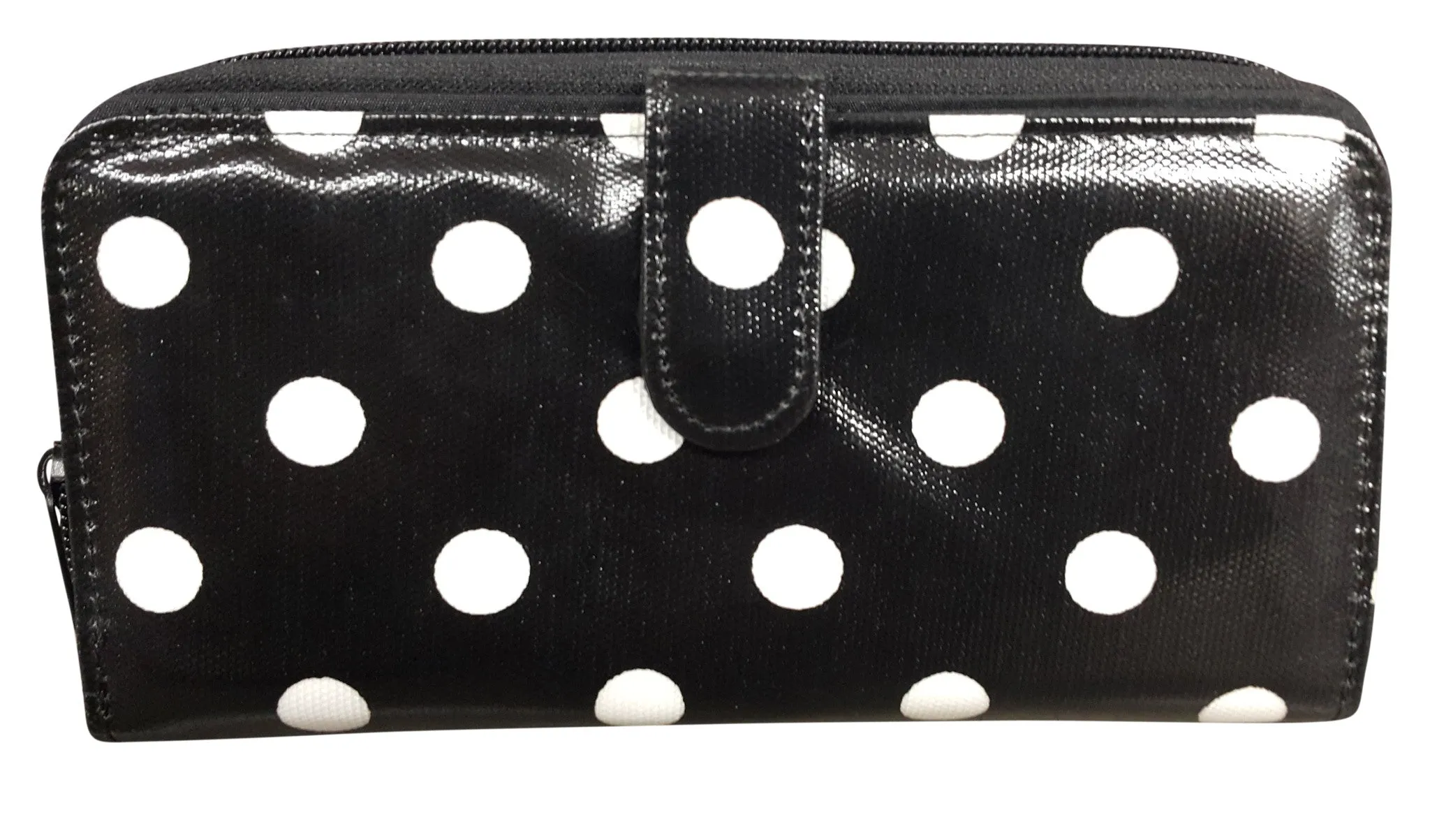 Faux Leather Polka Dot Credit Card Wallet