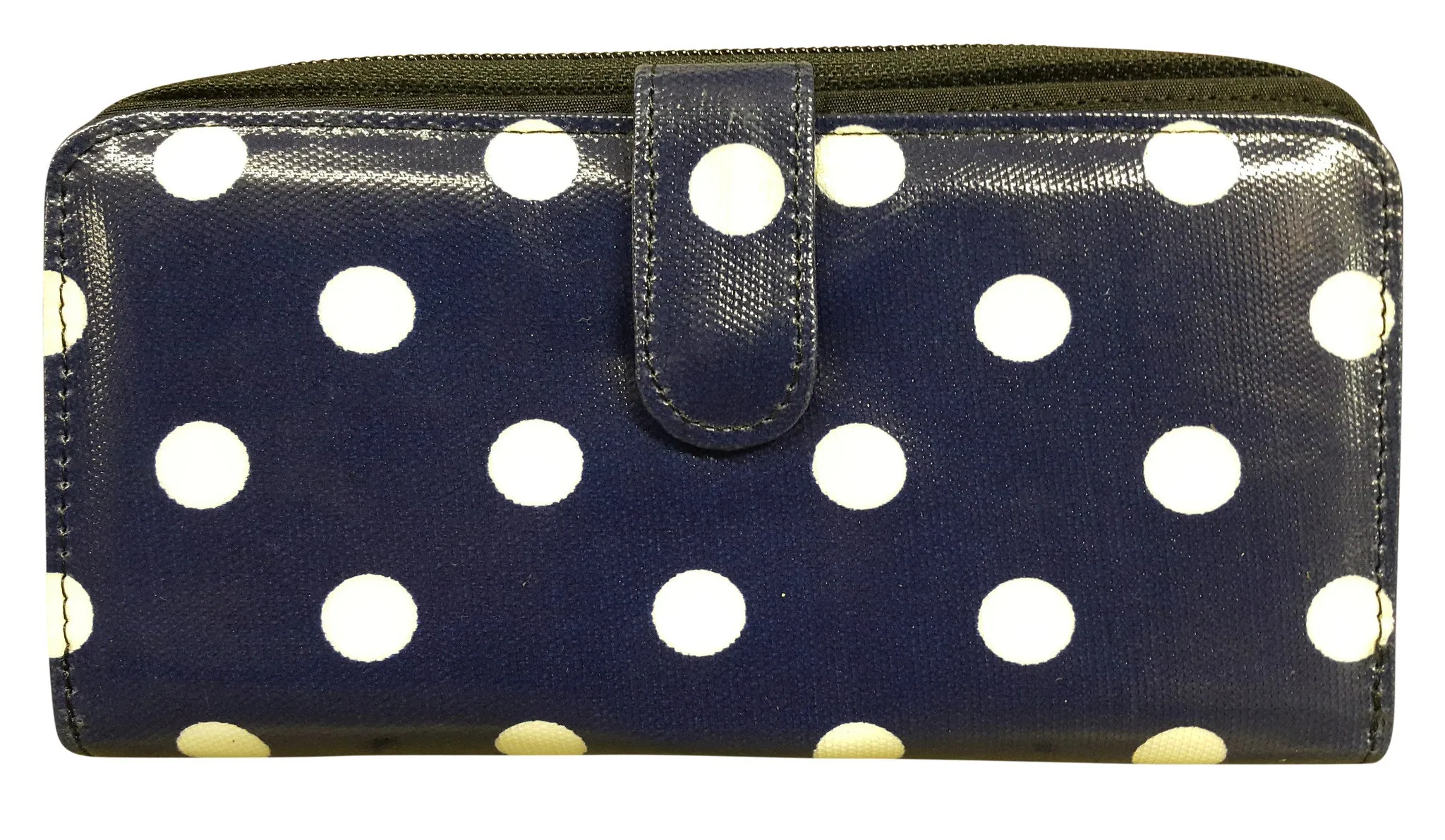 Faux Leather Polka Dot Credit Card Wallet