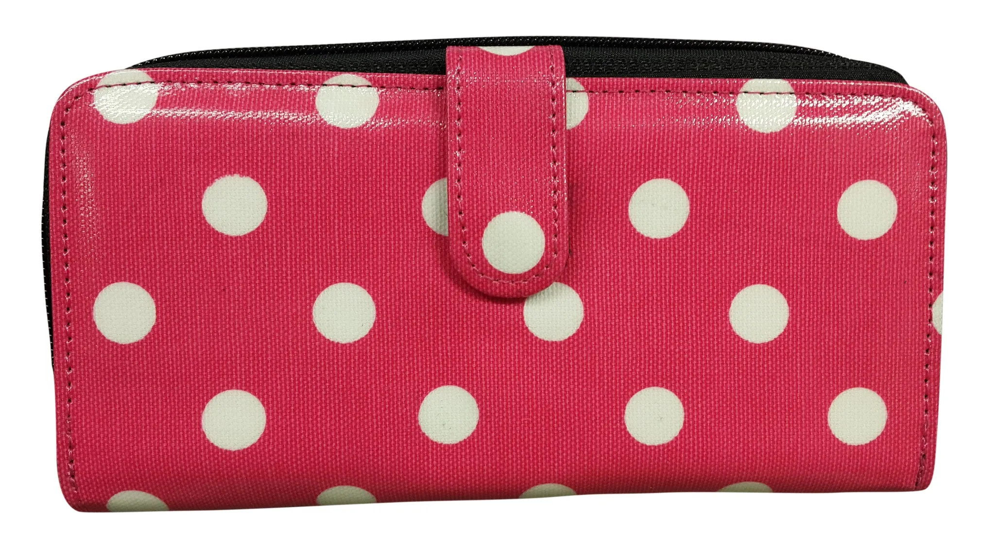 Faux Leather Polka Dot Credit Card Wallet