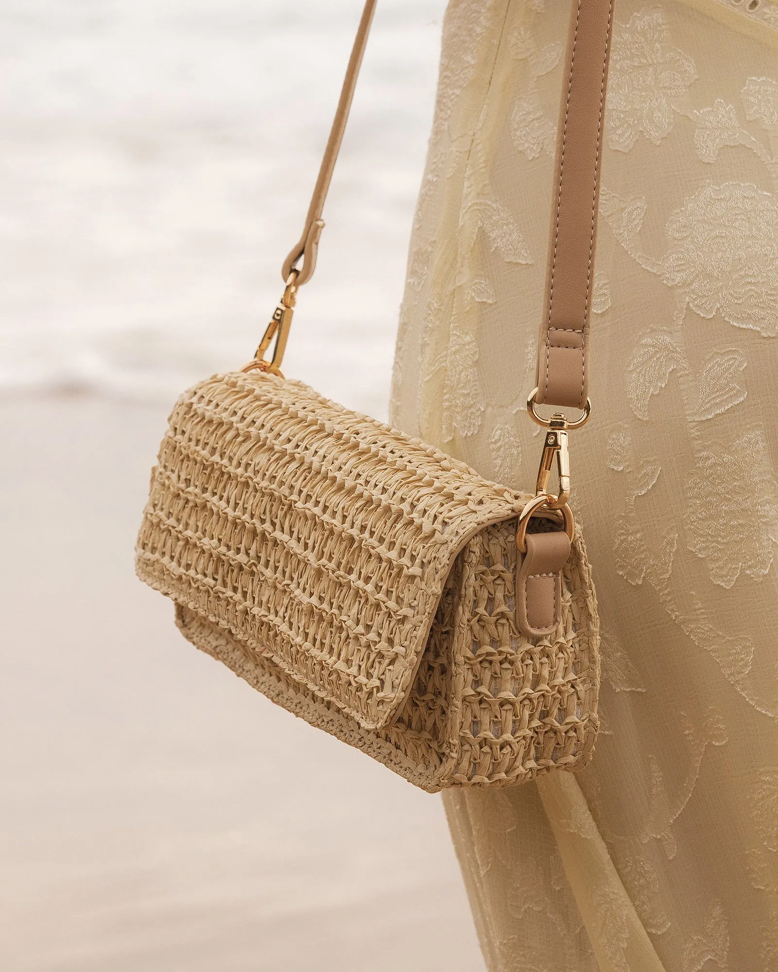 Freya Raffia Crossbody Bag