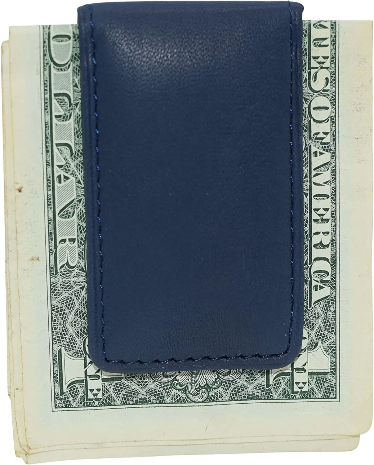 Genuine Leather Slim Magnetic Money Clip Money Bill Holder for Men