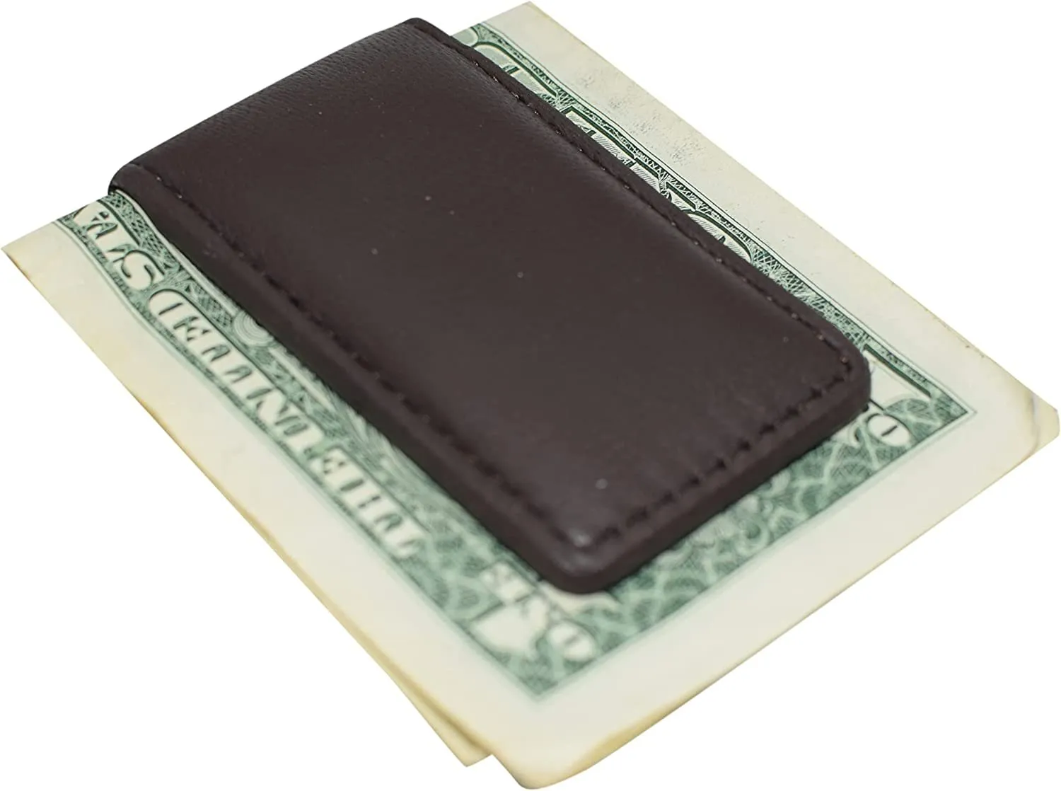 Genuine Leather Slim Magnetic Money Clip Money Bill Holder for Men