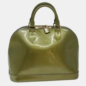 Green Monogram Vernis Alma handbag