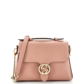 GUCCI Interlocking Top Handle Bag Leather Small