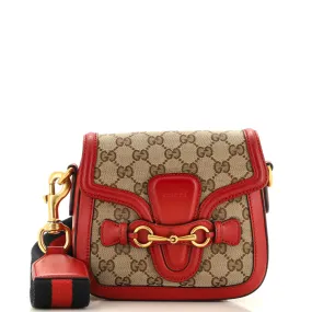 GUCCI Lady Web Shoulder Bag GG Canvas Small