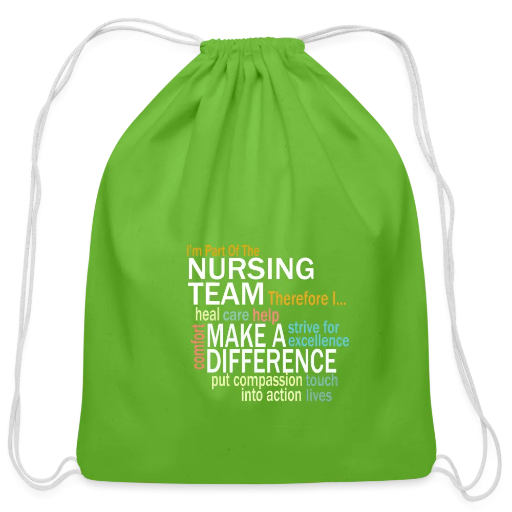 I'm On The Nursing Team - Cotton Drawstring Bag