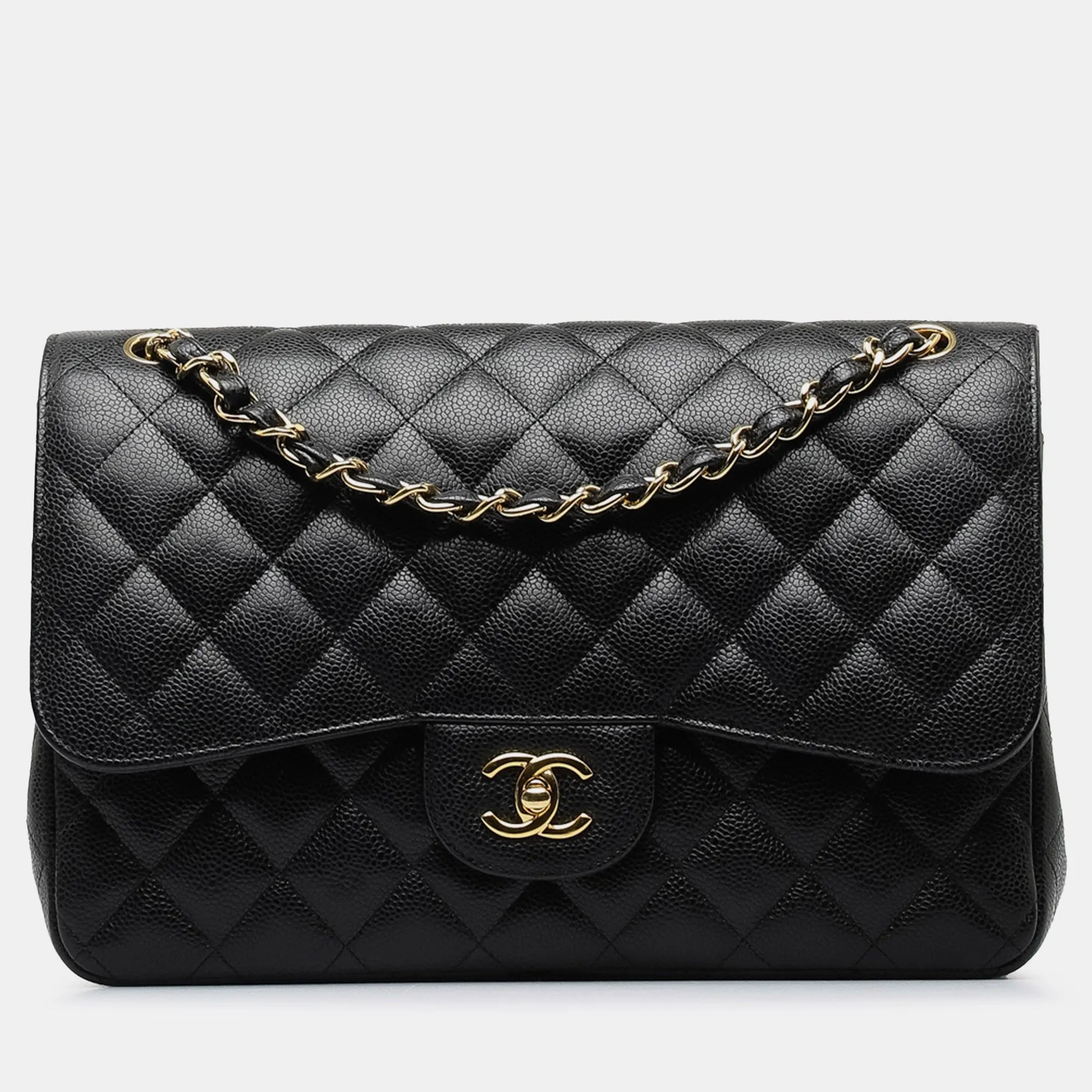 Jumbo Classic Caviar Double Flap