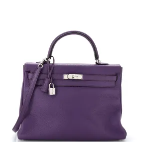 Kelly Handbag Ultraviolet Togo with Palladium Hardware 35