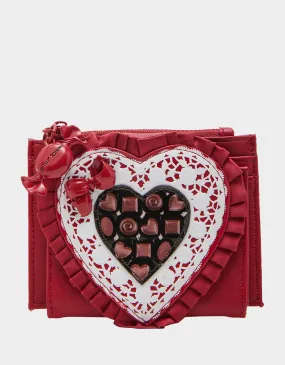 KITSCH BOX O CHOCOLATES BIFOLD WALLET RED