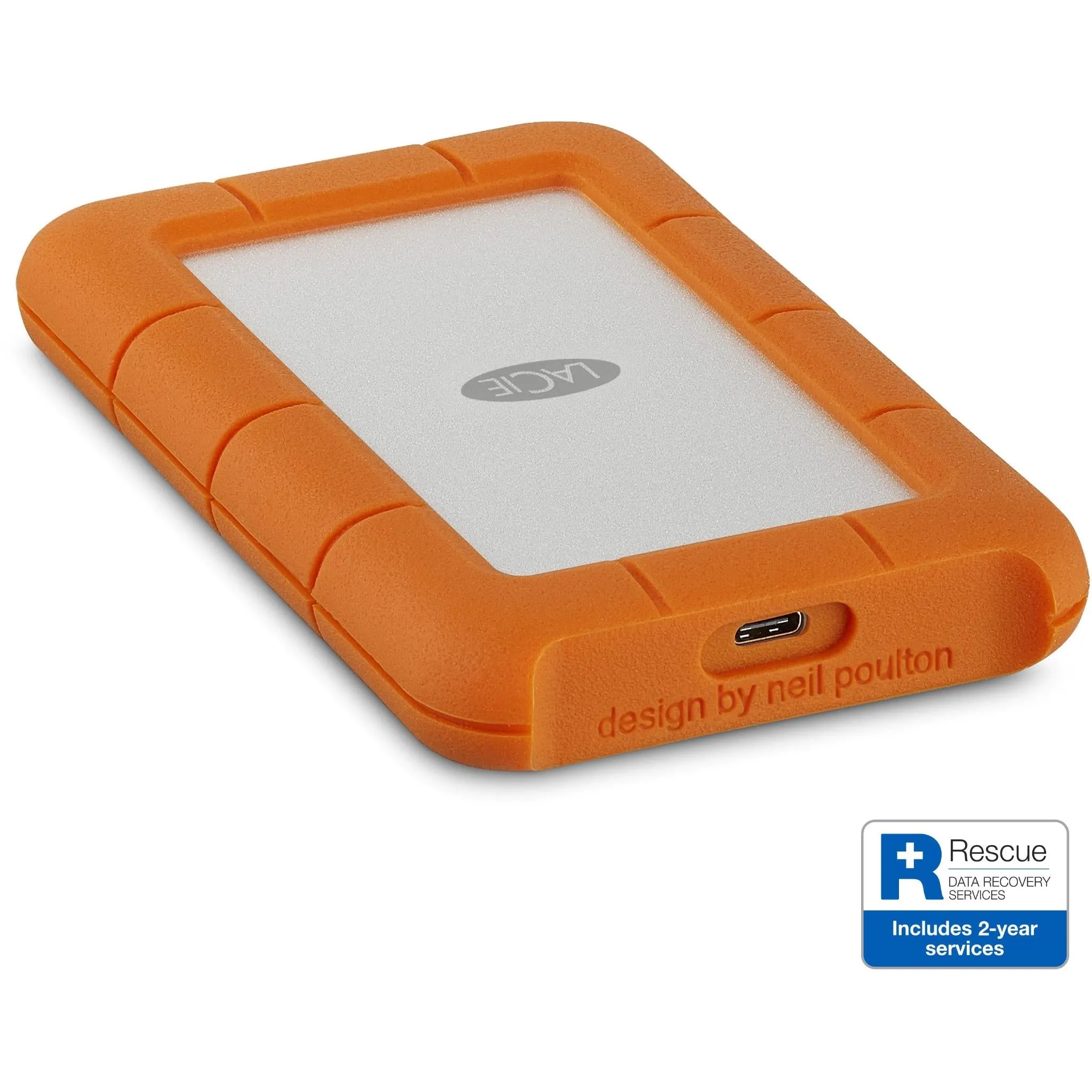 LaCie Rugged 2TB USB-C Portable Hard Drive