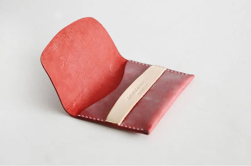 Leather Short Slim Wallets Card Holders Handmade Coin Wallets Women