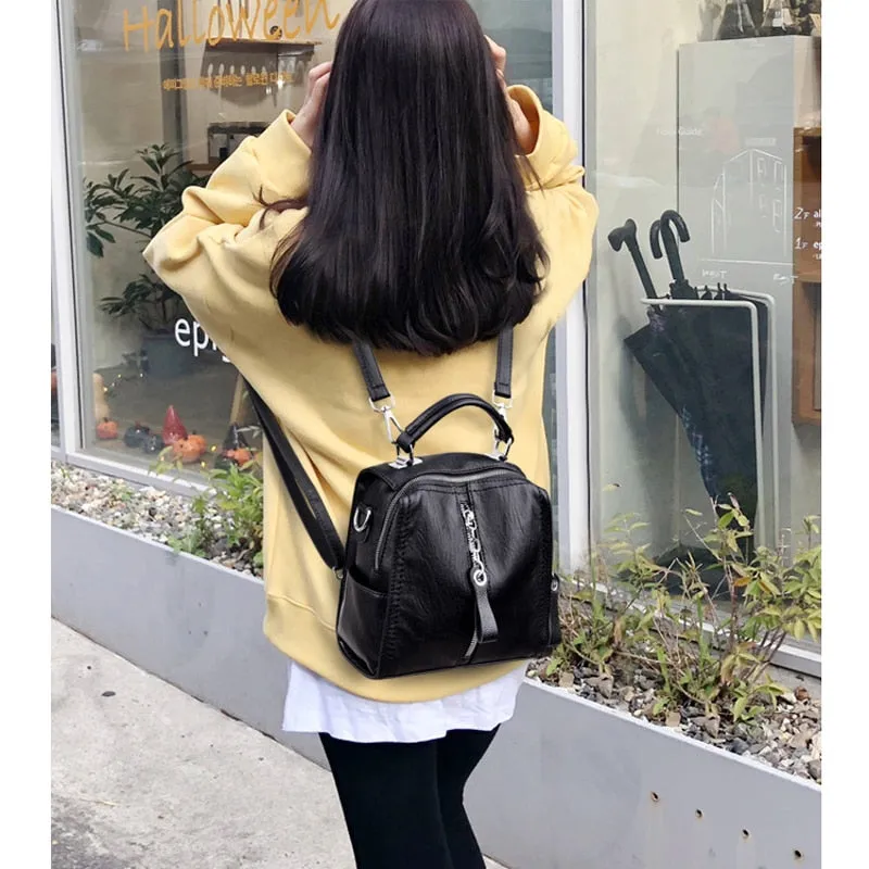 Luxury Cow Leather Women Designer Fashion Shoulder Crossbody Multifunction Bag Big Tote Sac