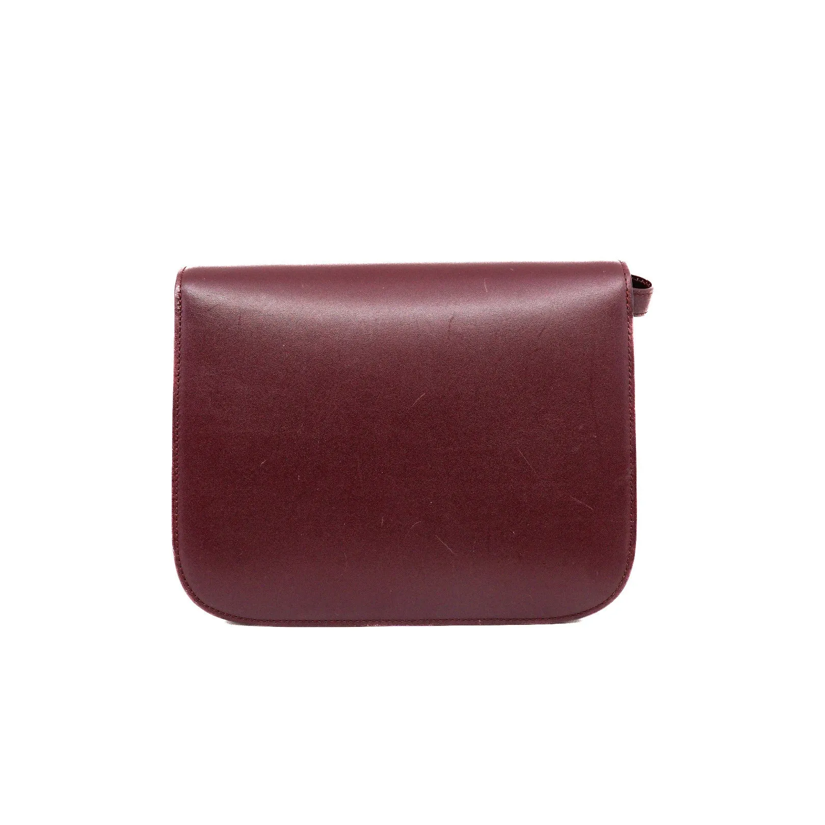 Medium Classic Box Burgundy Calfskin Crossbody Bag