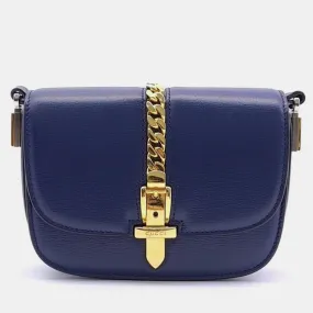 Navy Blue Sylvie Mini Shoulder Bag