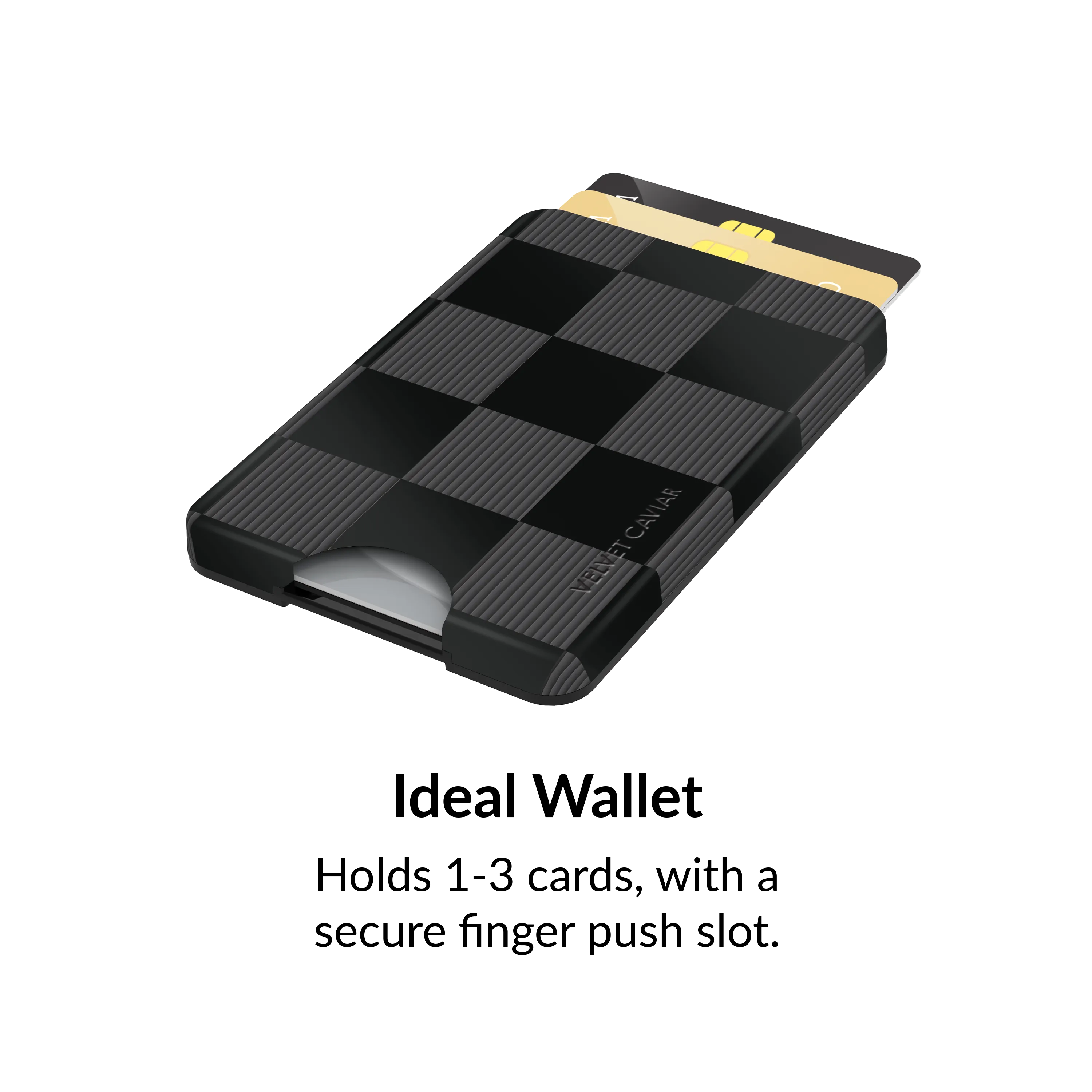 Noir Vibe Checkered Magsafe Wallet