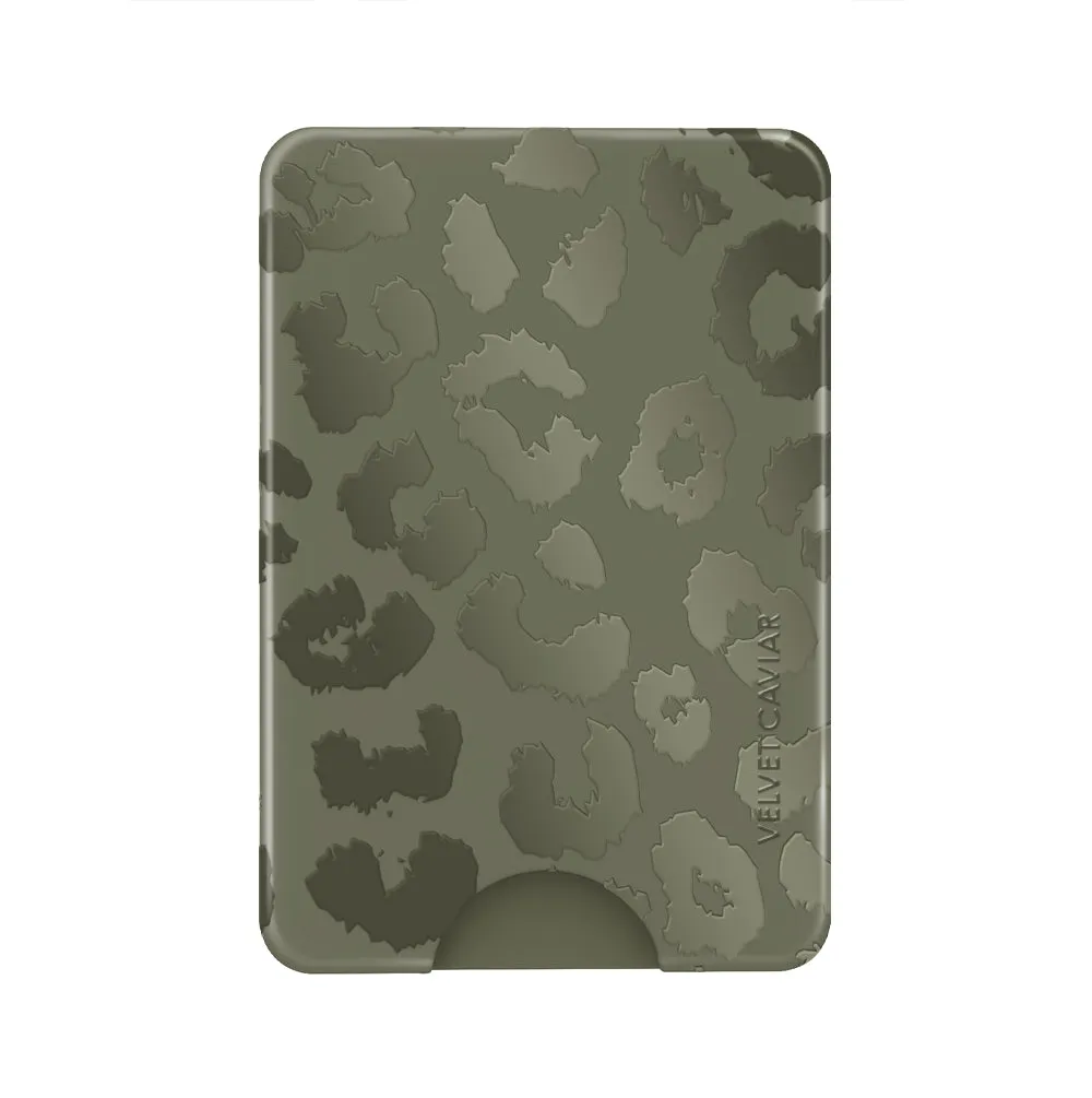 Olive Leopard MagSafe Wallet