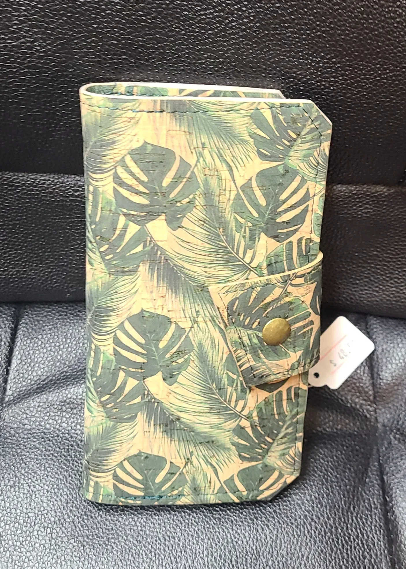 Palm Cork Tall Wallet