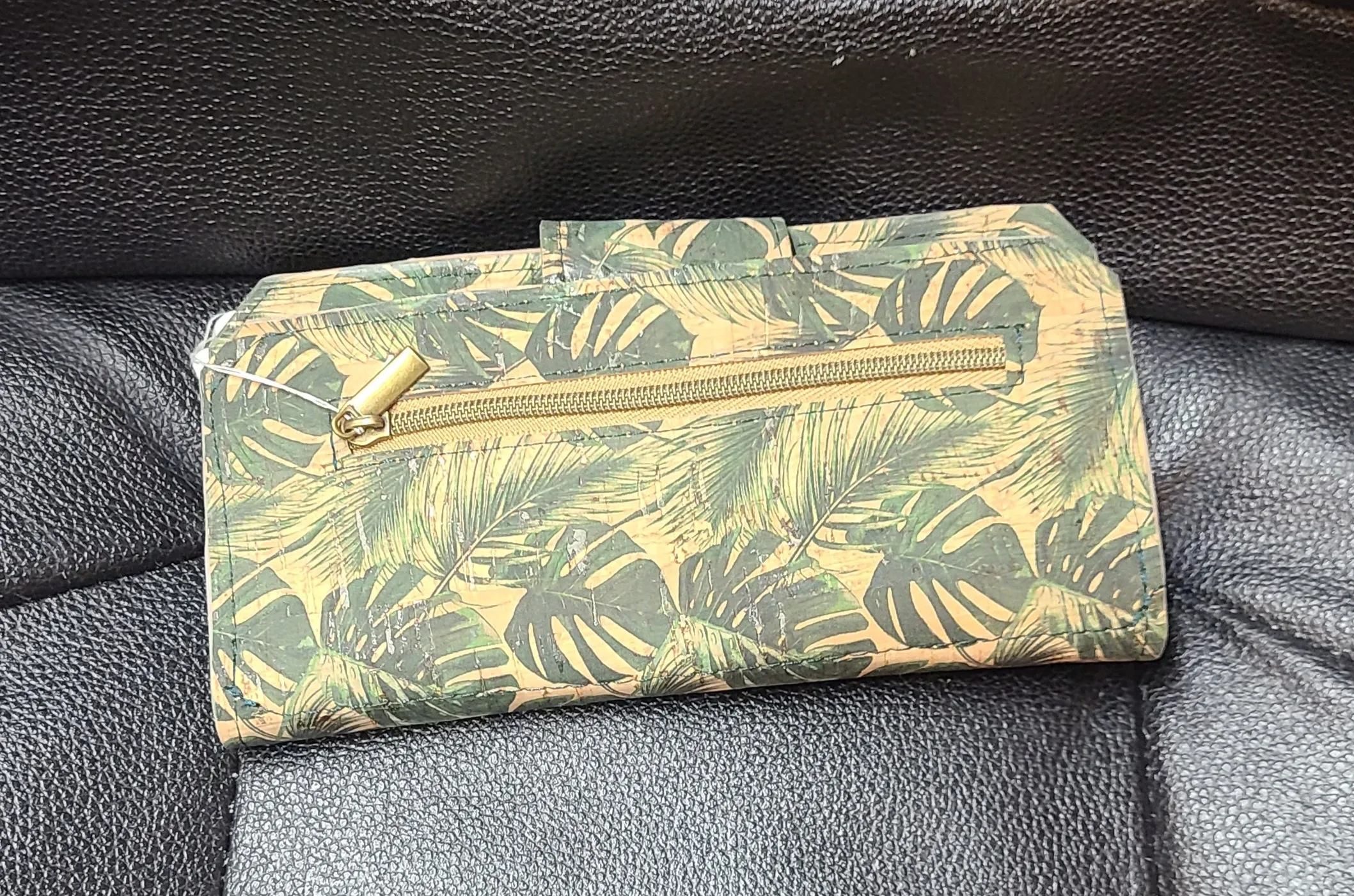 Palm Cork Tall Wallet