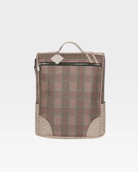 Plaid Backpack in Brown