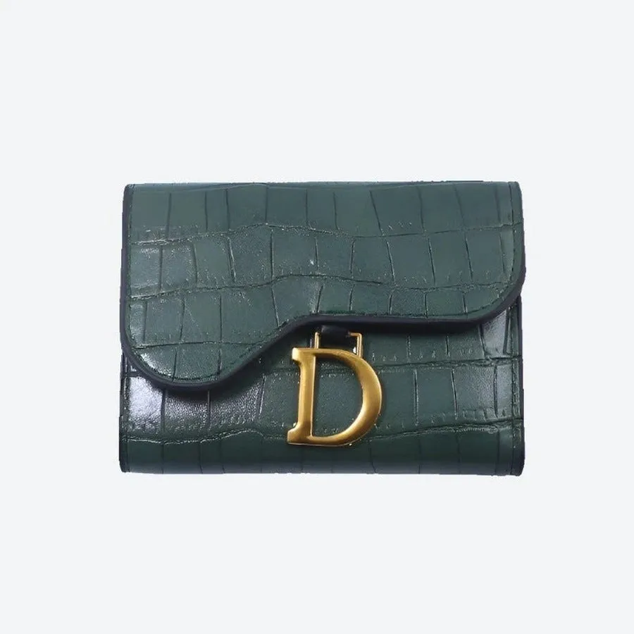 Stylish Croc-Embossed Clutch Wallets