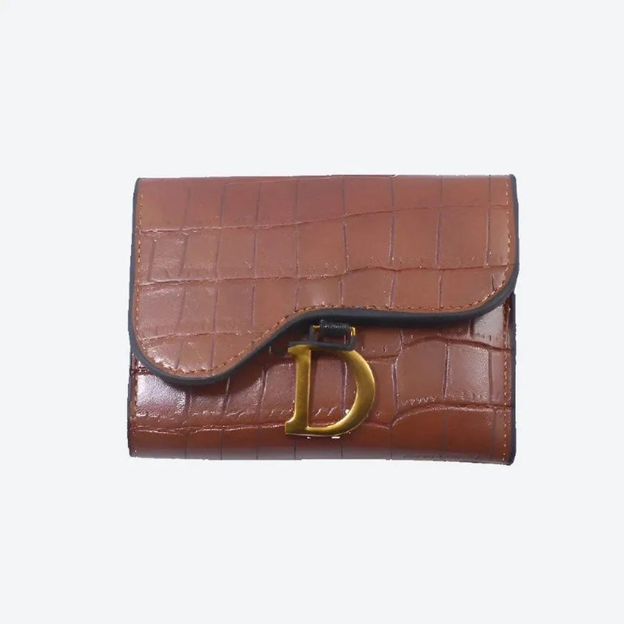 Stylish Croc-Embossed Clutch Wallets