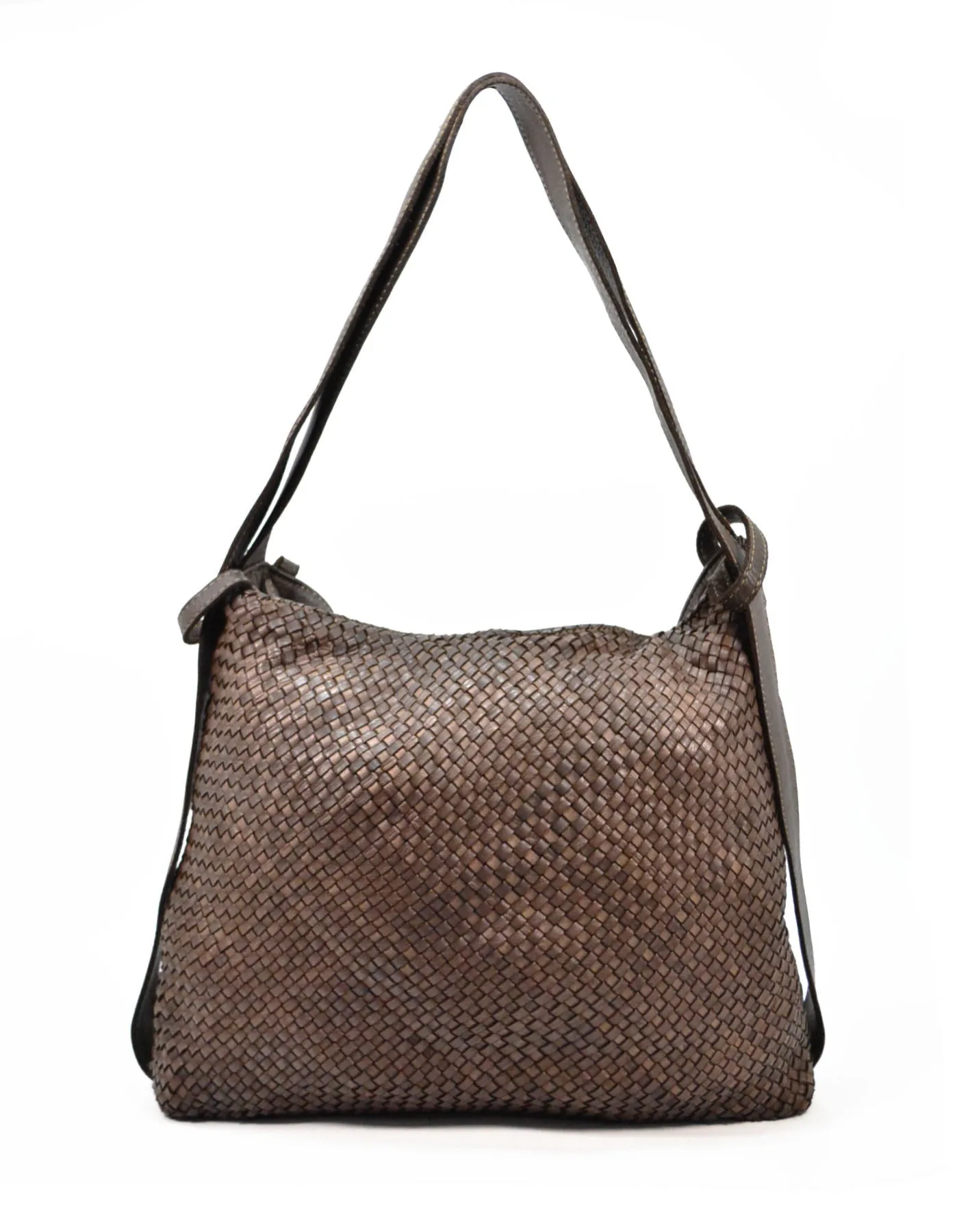 Textured leather shoulder bag wholesale