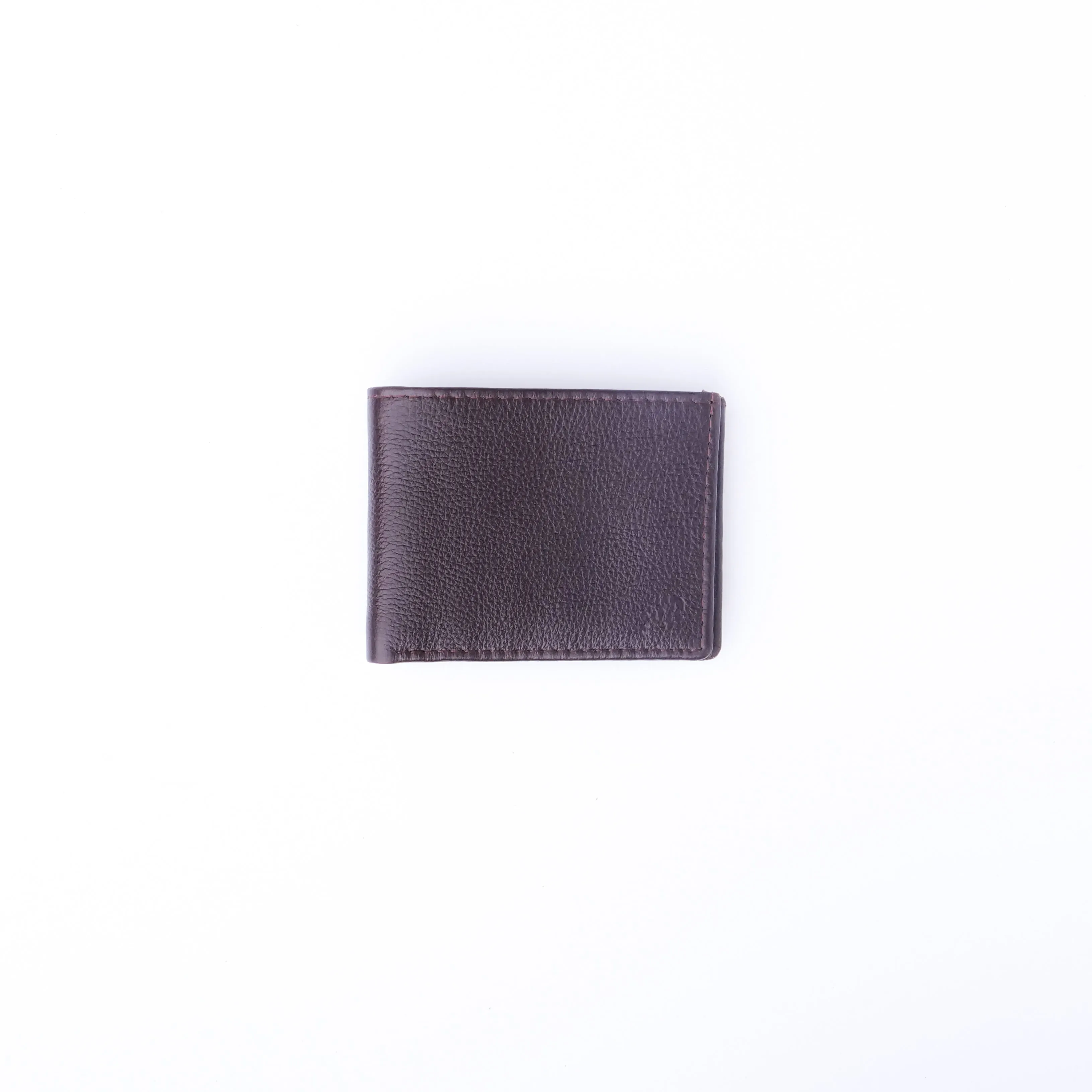 Thin Slim Butter Soft Leather Bi-Fold Wallet-Burgundy