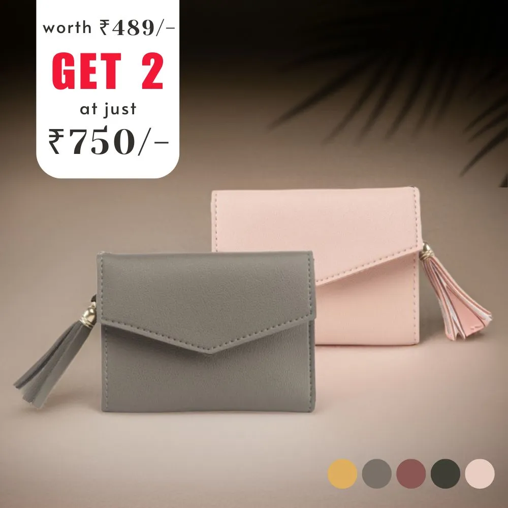 Trendy Grey Wallet Perfect For Women & Girls